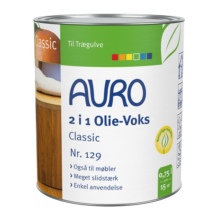 Portræt Evolve Korrespondance AURO 2 i 1 Olie-Voks Classic Professionel nr. 129 - økologisk træolie-voks  til trægulve og møbler